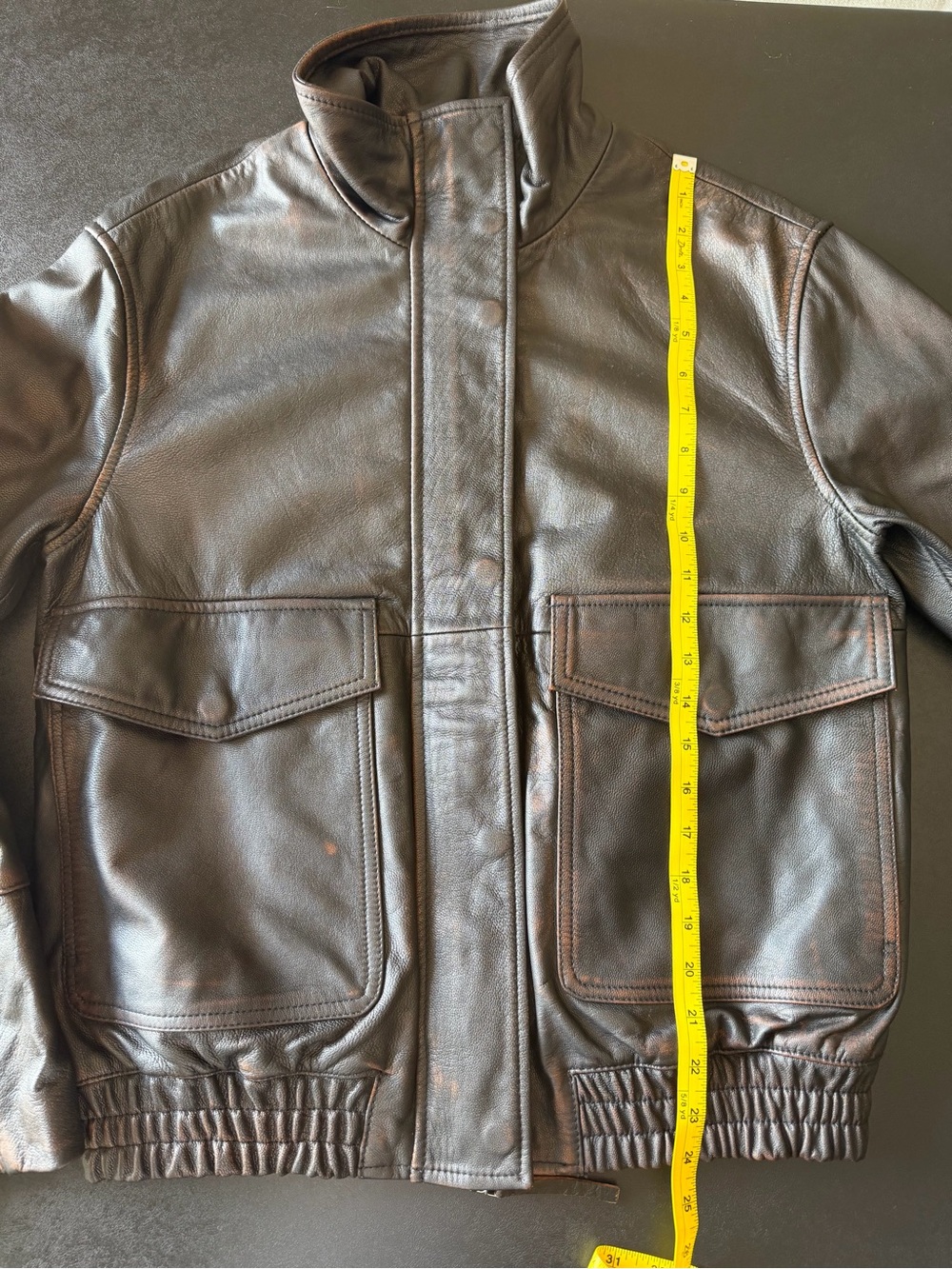 Zara 100% Leather Bomber Jacket Limited Edition 5479/061/800 - Picture 8 of 11